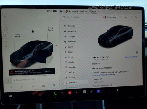 7SAYGDED1TF383392 2026 TESLA MODEL Серый Вид задних сидений