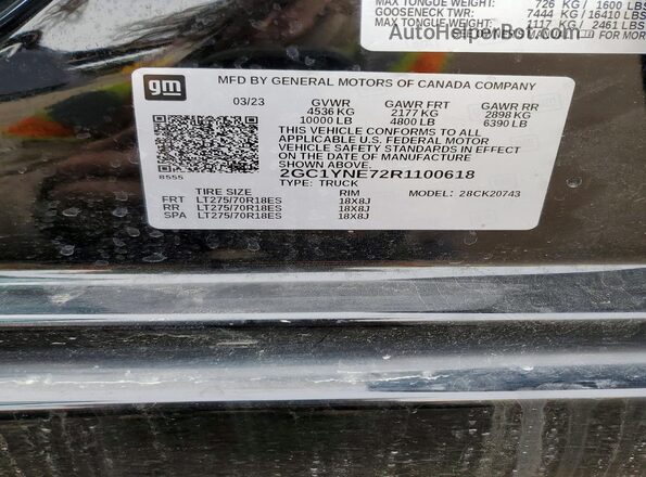 2GC1YNE72R1100618 2024 CHEVROLET SILVERADO Black Widok komory silnika