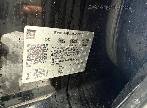 1GYS4KKJ7JR156350 2018 CADILLAC ESCALADE Black 