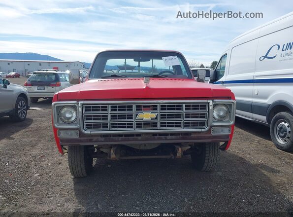 CCL447F510362     1977 CHEVROLET C10 Red Вид задньої частини салону