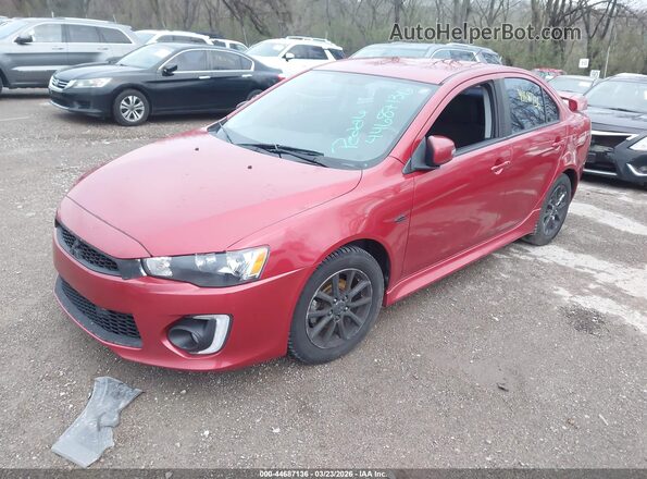 JA32U2FU8GU007735 2016 MITSUBISHI LANCER Red Передня ліва чверть