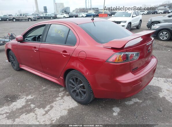 JA32U2FU8GU007735 2016 MITSUBISHI LANCER Red Задня ліва чверть