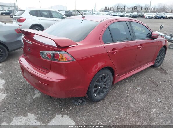 JA32U2FU8GU007735 2016 MITSUBISHI LANCER Red Задня права чверть