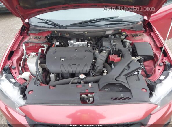 JA32U2FU8GU007735 2016 MITSUBISHI LANCER Red Вид ззаду