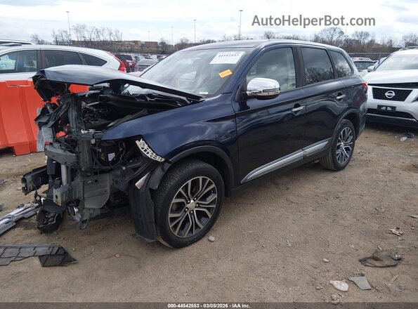 JA4AD3A34HZ046712 2017 MITSUBISHI OUTLANDER Navy Առջևի ձախ երեք քառորդ տեսարան