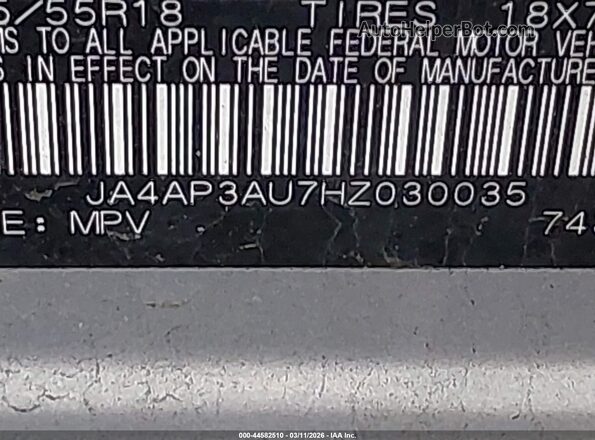 JA4AP3AU7HZ030035 2017 MITSUBISHI OUTLANDER SPORT Silver 