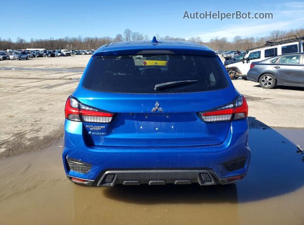 JA4APUAU3MU003945 2021 MITSUBISHI OUTLANDER Blue Вид ззаду