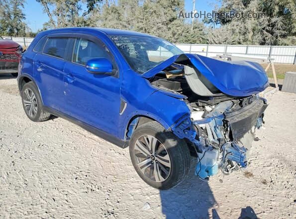 JA4APVAU4MU021392 2021 MITSUBISHI OUTLANDER Blue Передня права чверть
