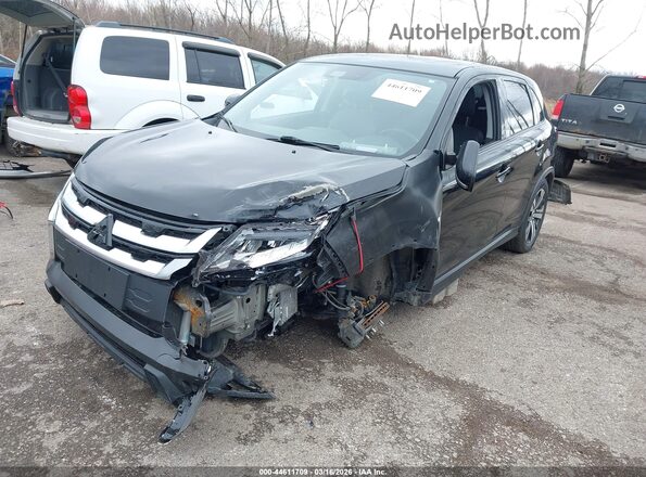 JA4APVAU6NU014297 2022 MITSUBISHI OUTLANDER SPORT Black Առջևի ձախ երեք քառորդ տեսարան