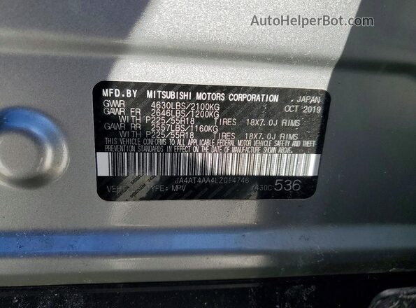 JA4AT4AA4LZ014746 2020 MITSUBISHI ECLIPSE Silver 
