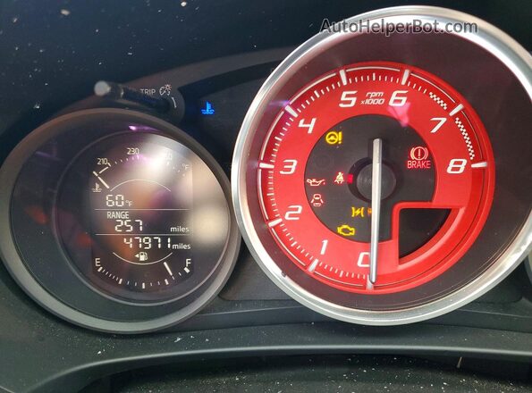 JC1NFAEK9K0140942 2019 FIAT 124 Silver Instrument cluster view