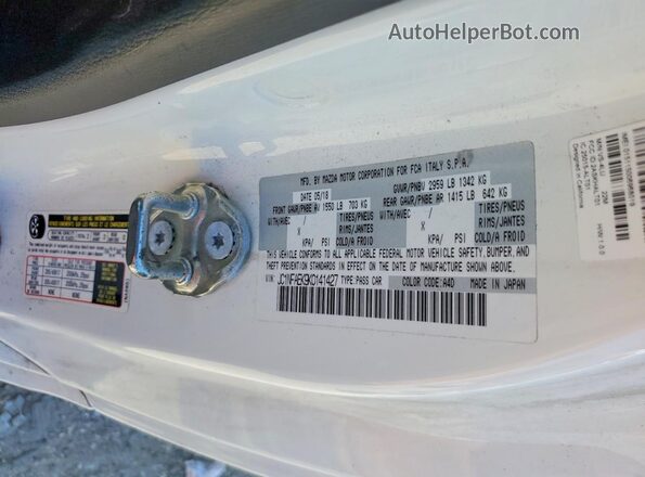 JC1NFAEK9K0141427 2019 FIAT 124 White Widok komory silnika