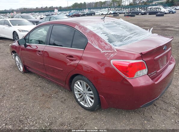 JF1GJAF64GH007693 2016 SUBARU IMPREZA Red Rear left