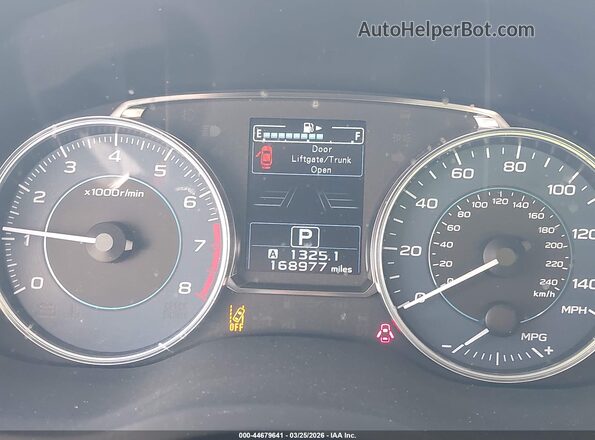 JF1GPAS6XG8208518 2016 SUBARU IMPREZA Gray Widok tylnych siedzeń