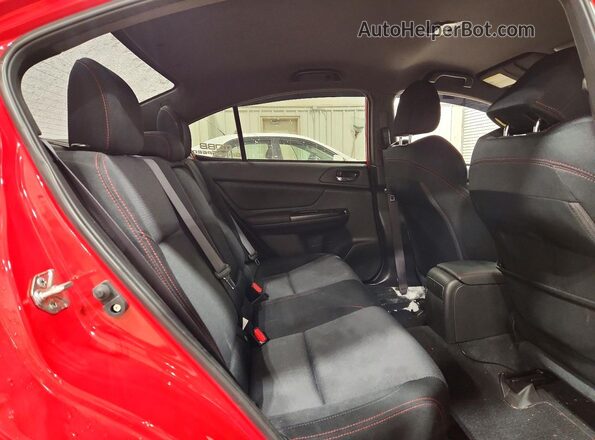 JF1VA1A60M9816144 2021 SUBARU WRX Red Widok tylnych siedzeń