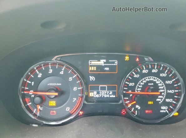 JF1VA1C6XM9821185 2021 SUBARU WRX Silver Vista del cuadro de instrumentos