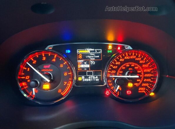 JF1VA2Y61H9836033 2017 SUBARU WRX Blue Widok zestawu wskaźników