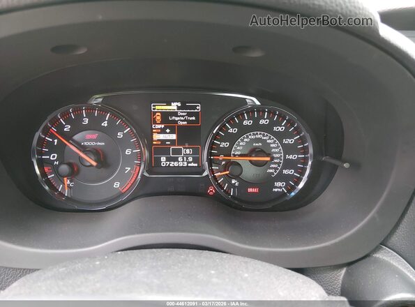 JF1VA2Y69K9800548 2019 SUBARU WRX STI Black Widok tylnych siedzeń