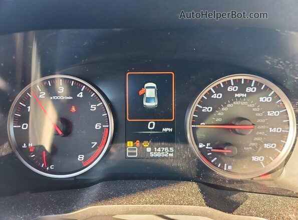 JF1VBAF64N9021170 2022 SUBARU WRX Blue Instrument cluster view