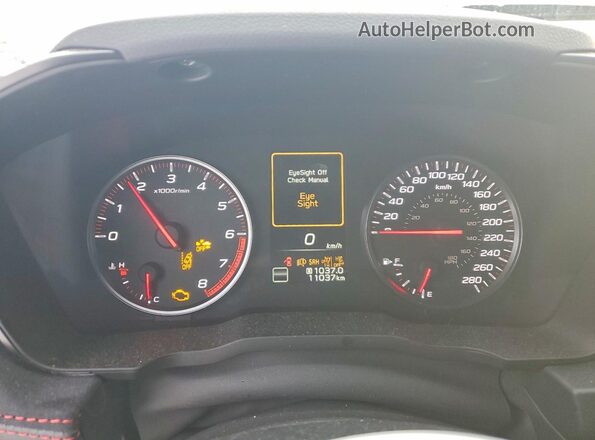 JF1VBAN60S9806864 2025 SUBARU WRX White Вид щитка приладів