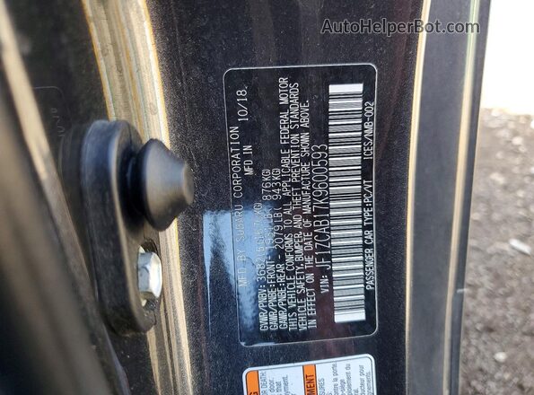 JF1ZCAB17K9600593 2019 SUBARU BRZ Gray ძრავის განყოფილების ხედი