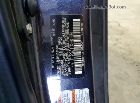 JF1ZCAC11G9601874 2016 SUBARU BRZ Charcoal ძრავის განყოფილების ხედი