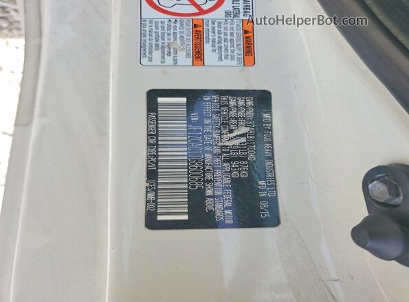 JF1ZCAC17G8600685 2016 SUBARU BRZ White Engine compartment view