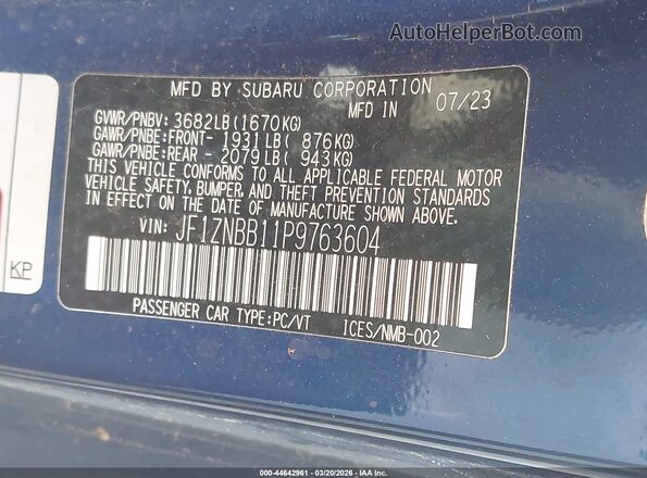 JF1ZNBB11P9763604 2023 TOYOTA GR86 Blue Engine compartment view