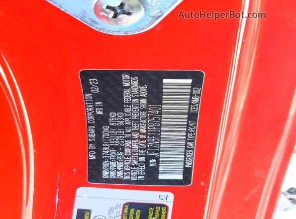 JF1ZNBF11P8757401 2023 TOYOTA GR Red Widok komory silnika