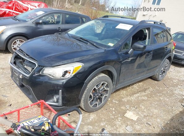 JF2GPABC3H8219847 2017 SUBARU CROSSTREK Black Առջևի ձախ երեք քառորդ տեսարան