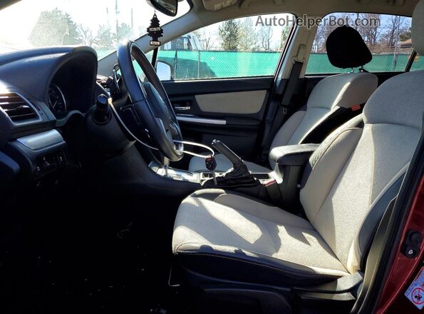 JF2GPADCXGH327197 2016 SUBARU CROSSTREK Burgundy Вид салону спереду