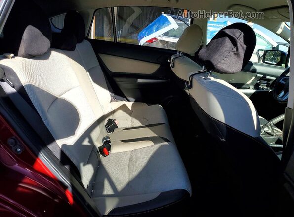 JF2GPADCXGH327197 2016 SUBARU CROSSTREK Burgundy Вид задніх сидінь