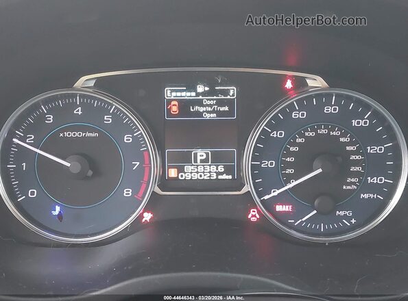 JF2GPALC8GH309251 2016 SUBARU CROSSTREK Красный Вид задних сидений