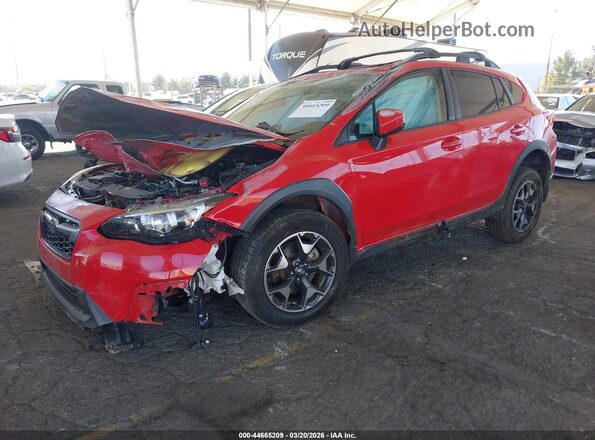 JF2GTAEC4LH255806 2020 SUBARU CROSSTREK Red Առջևի ձախ երեք քառորդ տեսարան