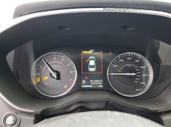 JF2GTAMC3K8228175 2019 SUBARU CROSSTREK Blue Вид щитка приладів