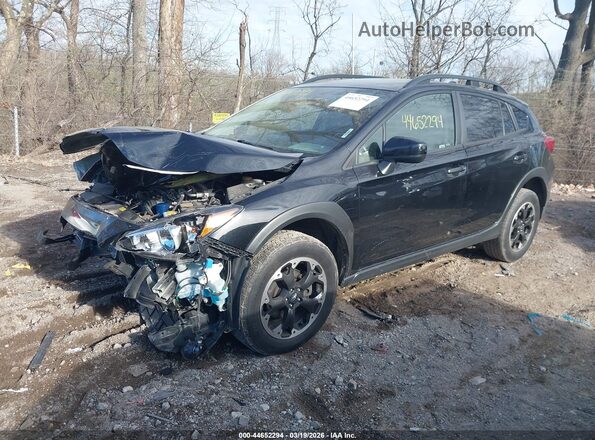 JF2GTAPC5M8251553 2021 SUBARU CROSSTREK Black წინა მარცხენა ხედი სამი მეოთხედიდან