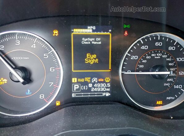 JF2GTHMC6M8286616 2021 SUBARU CROSSTREK White Instrument cluster view