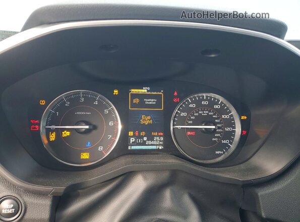 JF2GTHNC9MH262440 2021 SUBARU CROSSTREK Blue Widok zestawu wskaźników