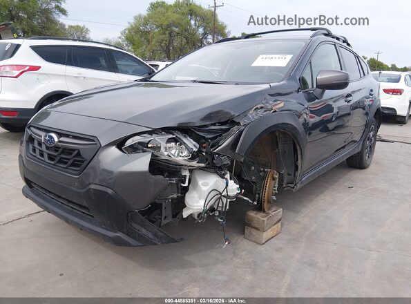 JF2GTHRC6PH237459 2023 SUBARU CROSSTREK Gray წინა მარცხენა ხედი სამი მეოთხედიდან
