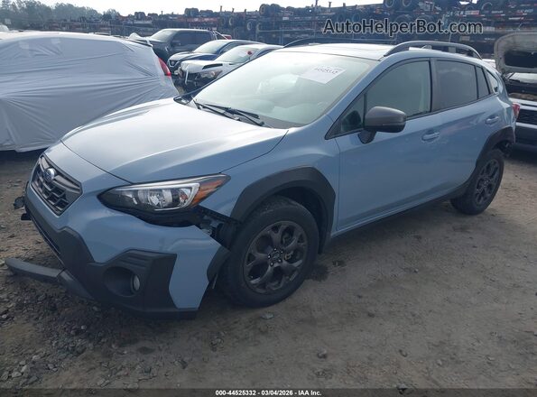 JF2GTHSC4MH355466 2021 SUBARU CROSSTREK Blue წინა მარცხენა ხედი სამი მეოთხედიდან