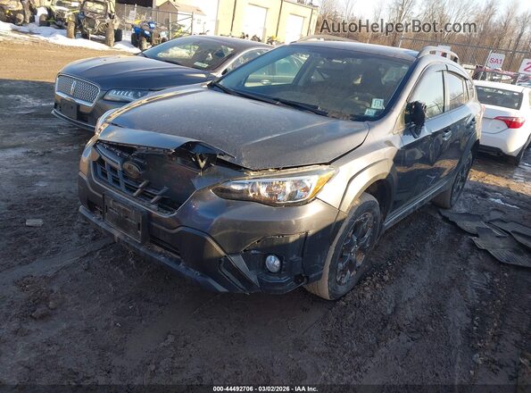 JF2GTHSC4PH303615 2023 SUBARU CROSSTREK Black წინა მარცხენა ხედი სამი მეოთხედიდან