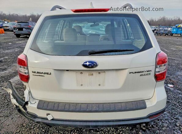JF2SJABC5GH539469 2016 SUBARU FORESTER 2.5 White Rear view