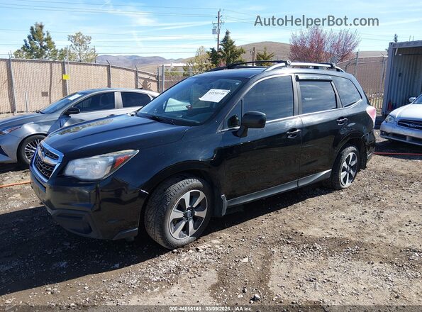 JF2SJABC9JH538073 2018 SUBARU FORESTER 2.5 Black Առջևի ձախ երեք քառորդ տեսարան