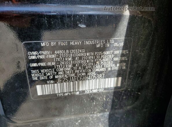 JF2SJAEC6HH405387 2017 SUBARU FORESTER 2.5 Black 360 interior view