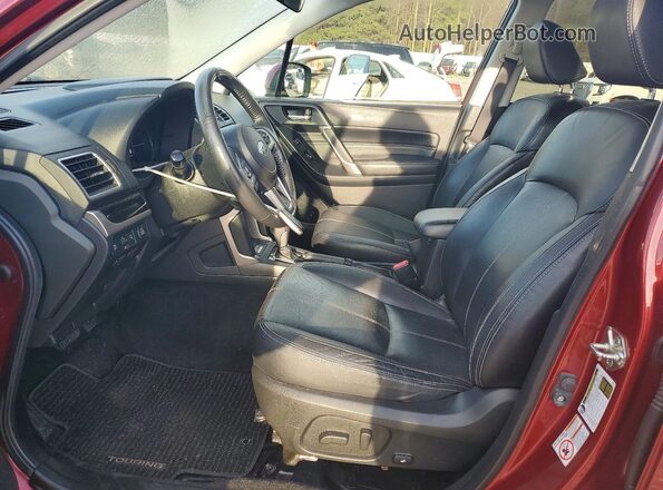 JF2SJATC6HH424086 2017 SUBARU FORESTER 2.5I TO Red Widok wnętrza z przodu