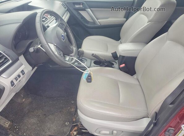 JF2SJAXCXGH430272 2016 SUBARU FORESTER 2.5I TO Maroon წინა სალონის ხედი