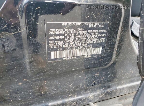 JF2SJGECXJH524164 2018 SUBARU FORESTER2. Black Widok komory silnika