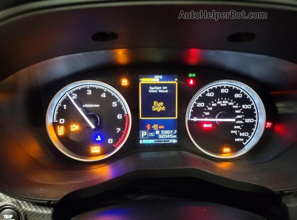 JF2SKAEC0NH511472 2022 SUBARU FORESTER Charcoal Instrument cluster view