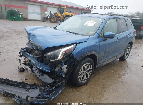JF2SKAEC4NH516643 2022 SUBARU FORESTER Blue წინა მარცხენა ხედი სამი მეოთხედიდან
