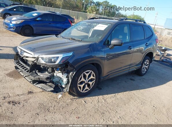 JF2SKAJC7MH570815 2021 SUBARU FORESTER Gray Առջևի ձախ երեք քառորդ տեսարան